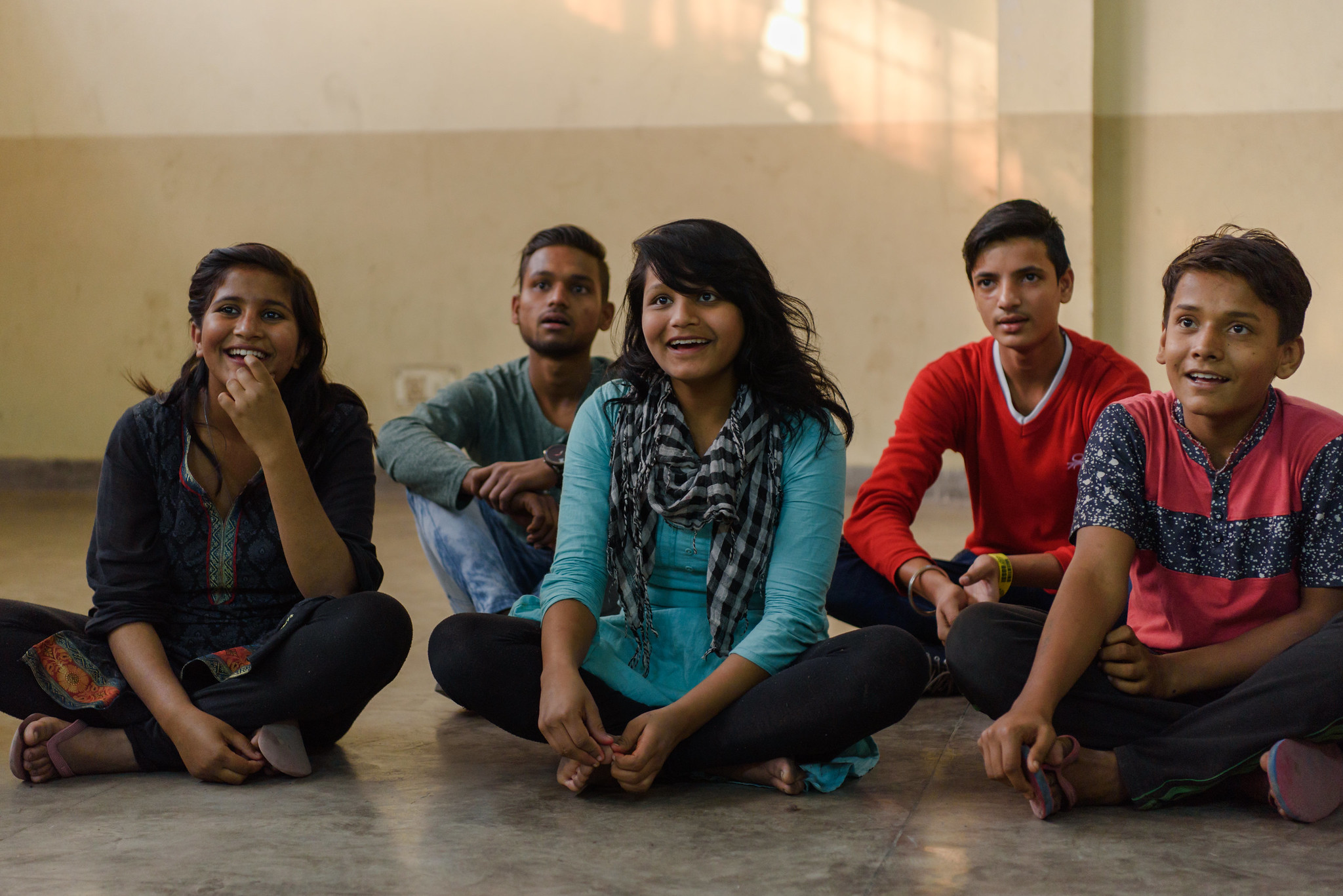 Adolescents in India Young people participate in a sexuality education session, India